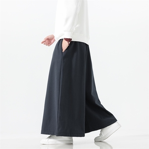 2025秋冬汉服唐装 风棉麻阔腿裤 马面裤 K371加绒P65-常规P55图片