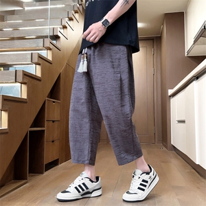 夏季纯棉八分裤男休闲裤纯色男士休闲裤七分裤潮流A266-KZ881-P60