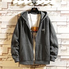 2021秋季新日系砖墙大码男反光连帽开衫卫衣外套夹克J6026-P65，男装夹克，电商A001