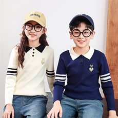 儿童长袖针织衫秋冬加厚保暖条纹毛衣男女童学院风polo领上衣,童装儿童针织衫,暖姿羊绒童装店, 儿童长袖针织衫秋冬加厚保暖条纹毛衣男女童学院风polo领上衣,童装儿童针织衫,暖姿羊绒童装店,