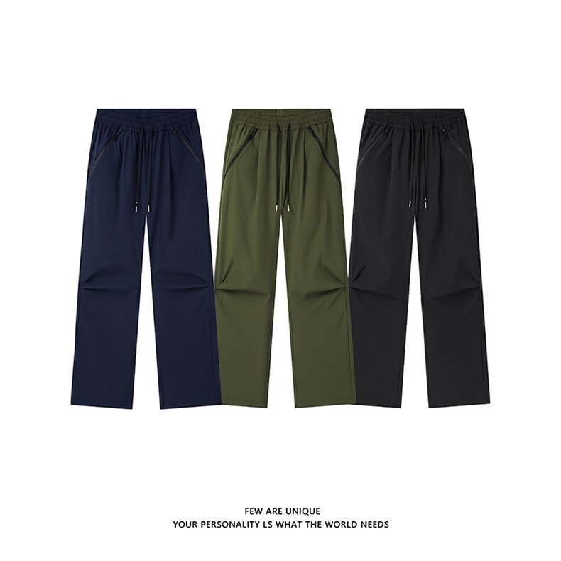 现货伞兵工装冲锋裤男2025秋季新款宽松褶皱休闲裤子-A2228TP35,男装休闲裤,电商B241