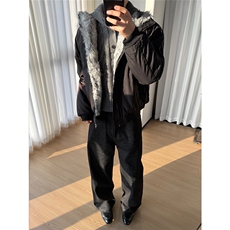 型男boxy夹克版型美潮毛领座山雕棉服W1808/特P95，男装夹克，电商B350