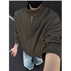 025春秋季轻奢美式复古帅气工装立领夹克男女修身时尚户外外套，男装夹克，四季星座505