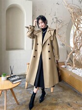 大翻领长款风衣，女装风衣，Balance Studio