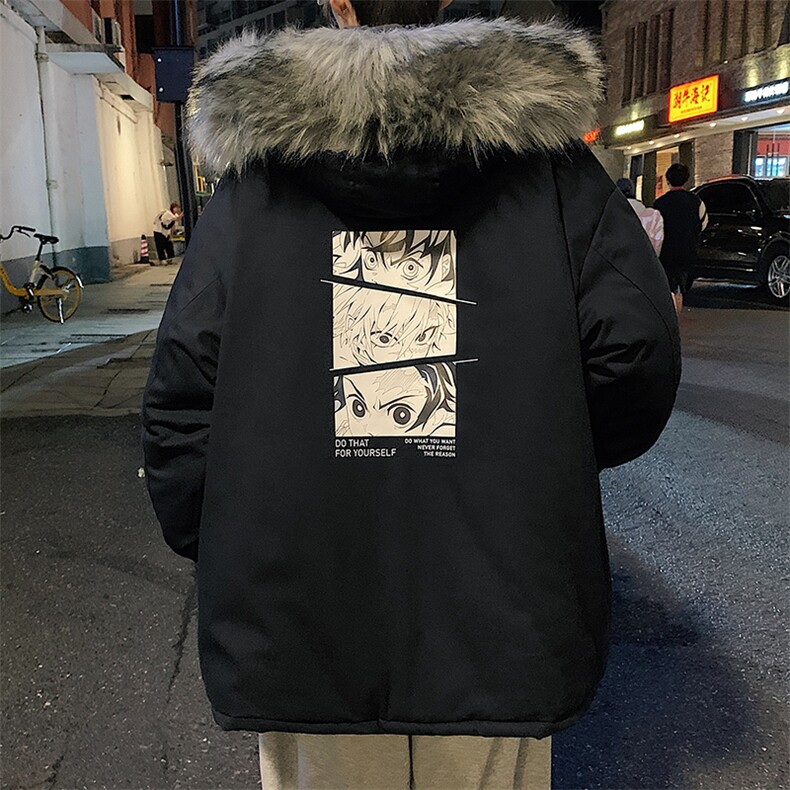 MM48176-P130 冬季大毛领棉衣男士大码加厚棉袄男棉服图片