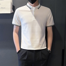 6602-P58翻领polo衫男ins短袖t恤新款夏季痞帅半袖-3控78，男装Polo衫，星座603-2