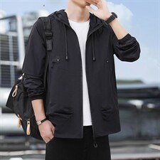 春夏季男士防晒衣连帽潮流休闲夹克外套皮肤衣潮流A266-FS002-P35，男装防晒衣，电商A266