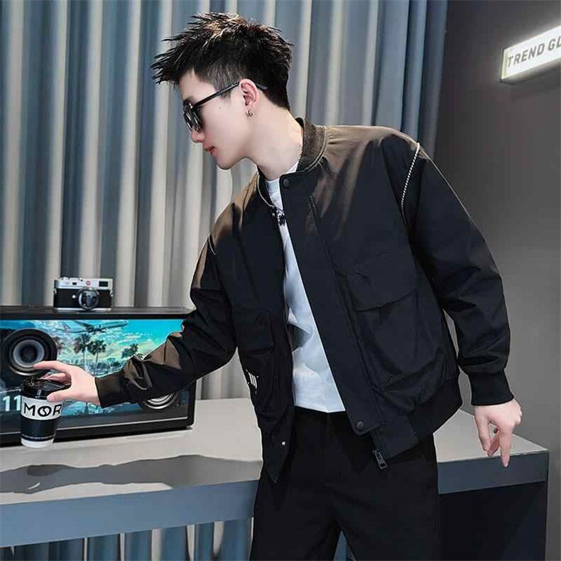 1506-1/JG711/P62男款春秋季高级感痞帅棒球服百搭工装外套1,男装工装外套,星座1506-1
