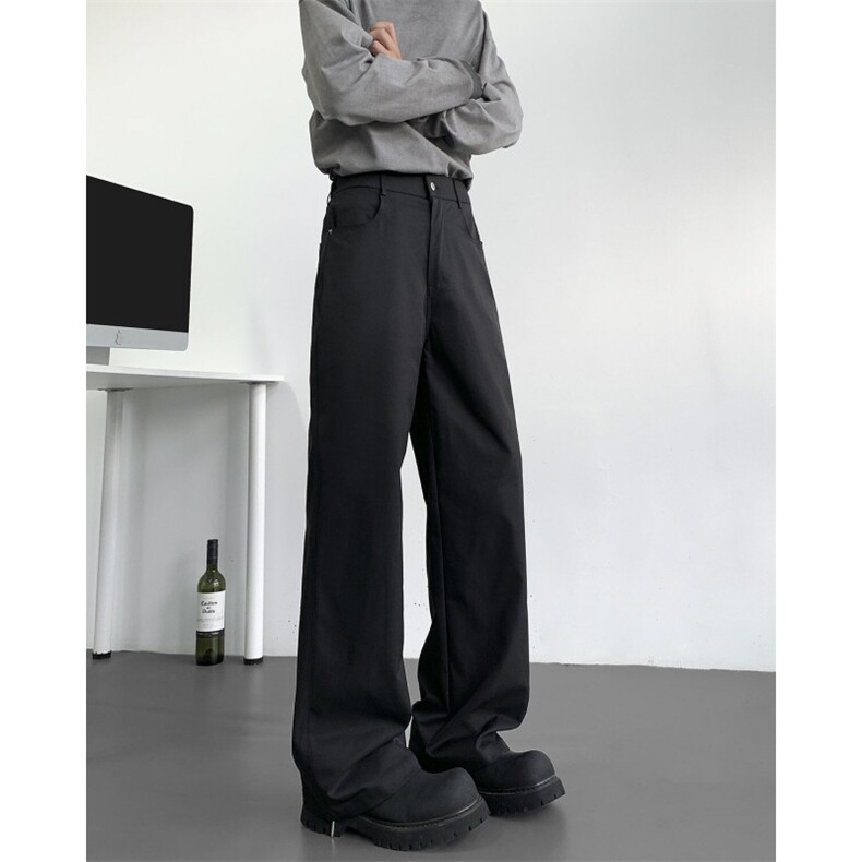 2025美式铆钉小直筒休闲裤薄款宽松裤子男K6005-P40，男装休闲裤，电商042