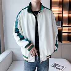 秋季时尚休闲拼色棒球服潮牌潮流运动服男士学生夹克外套JK7359，男装夹克，星座1116A-2（原606A-1）