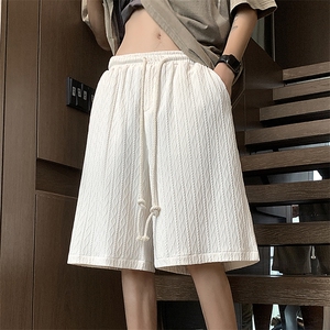 冰丝短裤男夏薄款设计感美式宽松抽绳休闲五分裤XZ514-2-1525-P38图片