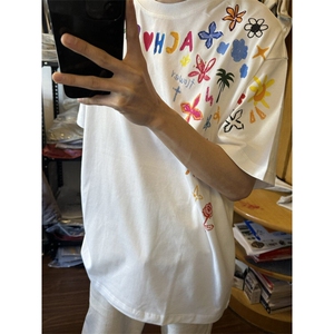 【有货】BK888CC-特P27 卡通涂鸦印花重磅短袖T恤男女款图片