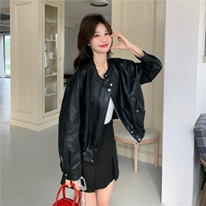 大货已出春季新款PU皮衣外套2199-P175-K245，女装皮衣，网红馆