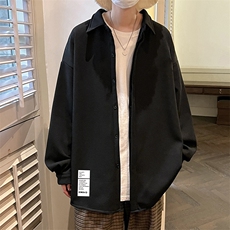 控58加厚加绒衬衫男大码长袖衬衣男外套HC79045-P38加绒款-P48，男装衬衫，电商A040