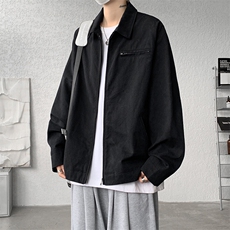 8XL-M春季水洗帆布短款夹克男生vintage美式复古工装外套JK003P98，男装夹克，电商B312
