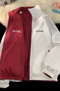XZ230-1JK20春宽松简约百搭满天星双面穿休闲立领夹克P78控98图片
