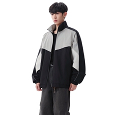复古撞色拼接立领冲锋衣外套男开衫外套夹克棒球服JK01577-P68，男装夹克，星座308B-2