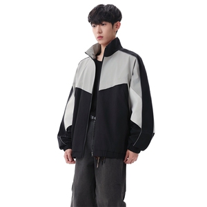 复古撞色拼接立领冲锋衣外套男开衫外套夹克棒球服JK01577-P68图片