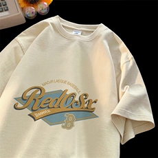 可设48小时发货支持抖音得物来样二开230克重磅美式短袖t恤MT346，男装T恤，电商A486-1