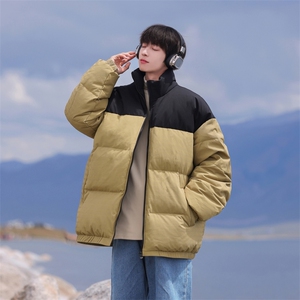 男女90白鸭绒冬季防寒立领拼接羽绒服外套光版二开Y90315P199