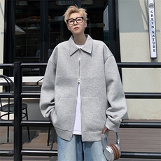 秋款男夹克翻领拉链卫衣插兜外套JK0159P40，男装夹克，星座1013-1