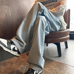 K1220-p30-控59 oversize cleanfit黄泥牛仔裤直筒裤老爹裤长裤图片