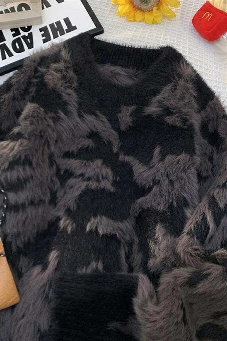 M712-特P68美式毛衣男秋冬宽松风马海毛加厚情侣针织衫,男装针织衫/毛衣,电商D310B