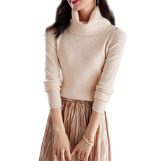 不起球配大衣的高领毛衣女2025冬季修身加厚内搭羊毛衫针织打底衫，女装羊毛衫，赛冬羊绒