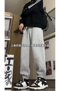 2026春款华棉运动裤束脚卫裤 M-4XL K823-1 特P43 控68图片