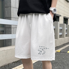 MK37092-P15冰丝短裤男士大码宽松休闲五分裤男运动中裤港风，男装休闲裤，电商A040