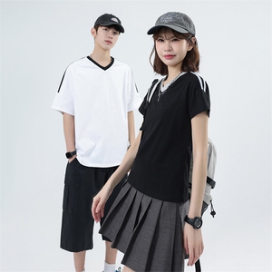 T8923-P30S-XL夏季美式辣妹修身短款显瘦正肩女款T恤控59