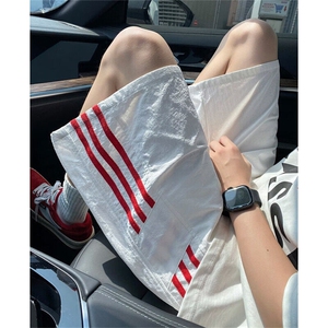 文艺潮流慵懒百搭美式三条杠藏青速干运动短裤男生 DK620图片