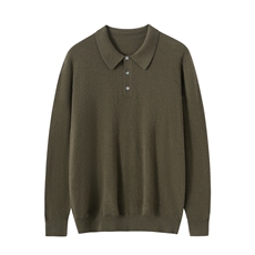 2025年秋季时尚百搭通勤简约休闲男士T恤长袖，男装羊绒套衫，朝思纯山羊绒