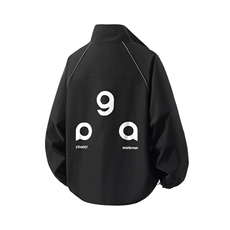 立体白底反光条镶边字母印花设计大码M-5XL夹克男JK78057P75控108，男装夹克，星座227-7