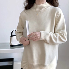 2025年秋季时尚百搭通勤简约休闲加厚开叉，女装针织衫/毛衣，彩羽羊绒