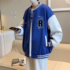 字母刺绣夹克男秋冬季潮流帅气棒球服外套港风潮牌宽松J5184-p65，男装夹克，星座1008-1
