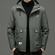 CD8807钱塘2020-2秋冬新款中年男士休闲羽绒服连帽百搭外套P245，男装羽绒服，钱塘207-2