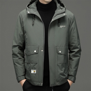 CD8807钱塘2020-2秋冬新款中年男士休闲羽绒服连帽百搭外套P245图片
