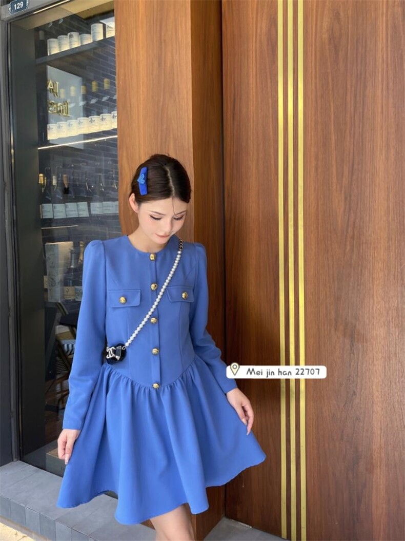 秋季连衣裙，女装连衣裙，美巾涵