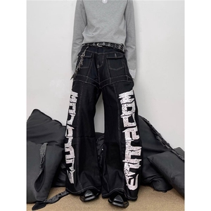 【高质量现货特批48】男女秋冬小众设计宽松直筒牛仔裤610A-C3665,男装牛仔裤,星座610A