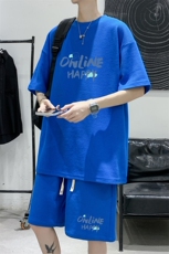 ！重磅推荐！2022夏季男士华夫格短袖T恤套装HTZ02P50，男装T恤，电商B220