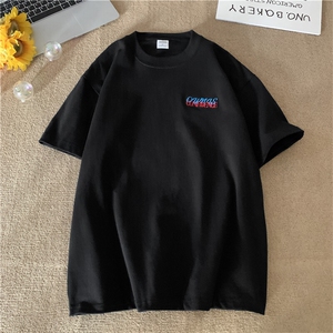 得物抖音供货 300克双纱纯棉字母绣花短袖T恤A158-T2539-P28图片