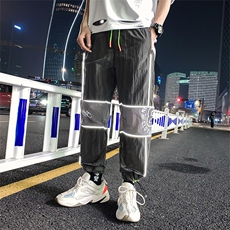 2021秋冬新款反光条多口袋拼接工装裤A222B-5091，男装休闲裤，星座304A-1