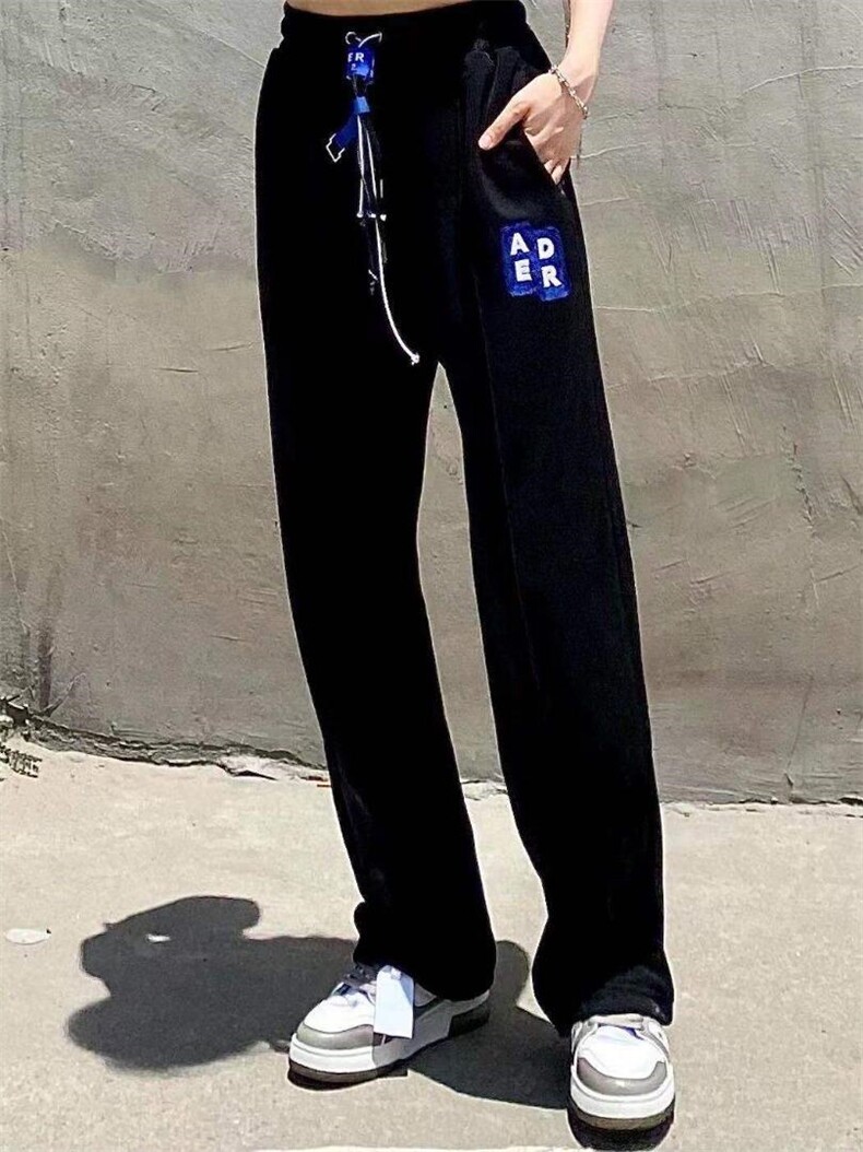 直筒裤～黑色、花灰色，其它，LOVELS