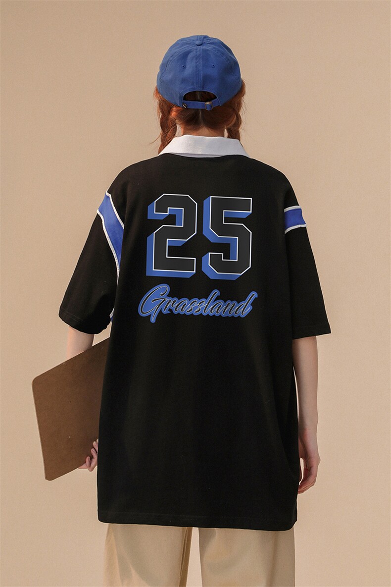 中性夏季潮流时尚全棉宽松情侣短袖POLO衫T恤PL156P45控68,男装T恤,A247A