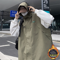 美式vintage冲锋衣加棉工装马甲机能风坎肩背心棉服MJ083-P65，男装背心/马甲，星座308B-1