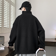 特批双拉链开衫毛衣男秋冬季针织外套立领休闲情侣上衣，男装针织衫/毛衣，星座1107-1