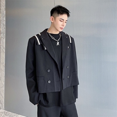 青年休闲炸街西服潮流设计感外套上衣男A345-621-P135，男装西服，电商A345