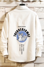 CS15160-P38加绒款-P48长袖衬衫男士大码宽松衬衣男寸衫砖墙，男装衬衫，电商A040A