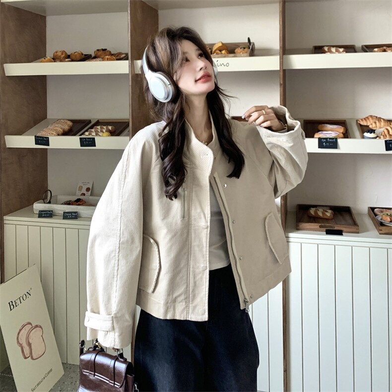 现货2026年新品灯芯绒外套0756P165K258,女装短外套,2C201
